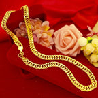 Plated Color 18K Gold Real Gold Necklace Gold Necklace Domineering Fashion Trendy 24K 999 Men's Gold Necklace Pendant Gifts