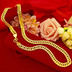 Plated Color 18K Gold Real Gold Necklace Gold Necklace Domineering Fashion Trendy 24K 999 Men's Gold Necklace Pendant Gifts