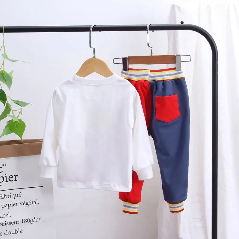 New Boys Clothing Sets Spring Autumn Kids Kids Cartoon Boy Tracksuits Kids Suits Long Sleeve T Shirt+Pants Set 0-5 Years