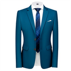 New Men Pure Color Formal Business Social Office Suit Slim Fit Jacket Male Wedding Dance Party Tuxedo Dress Simple Blazers Homme