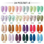 Mtssii 20/40/60Pcs Nail Gel Polish Set Kit Nude Pink Glitter Nail Art UV Gel Manicure Set Vernis Semi Permanent Base Top Coat