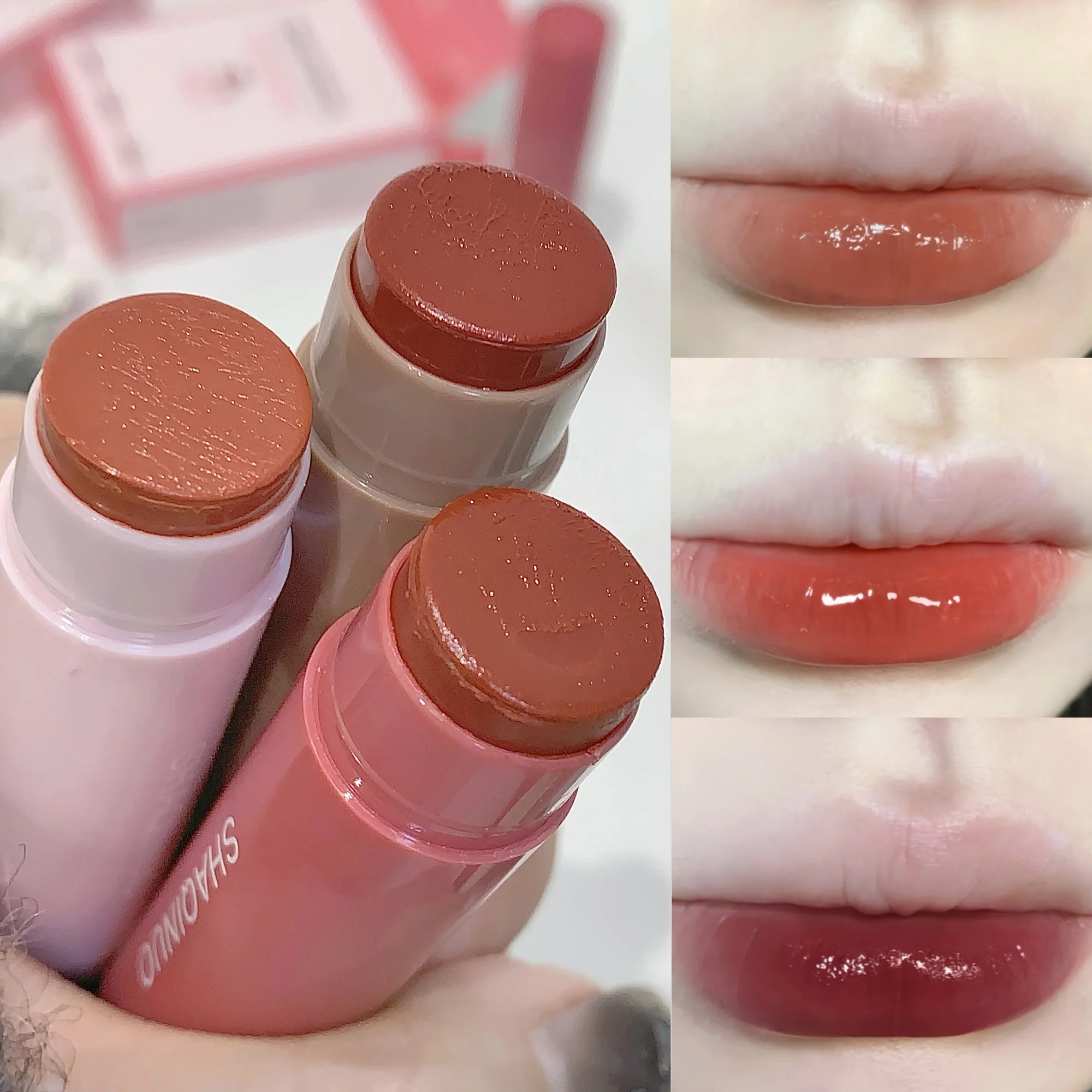 3pcs Moisturizing Lipstick Set Hydrating Tinted Lip Balm Soft And Tender Lip Dryness Improvement Plumping And Smooth Variety