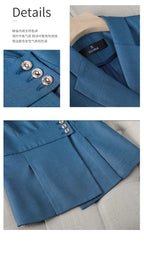 Summer Fabric Professional Women Business Suit with Pants and Jackets Coat Pantsuits Blazers Ladies Work Wear Trousers Set