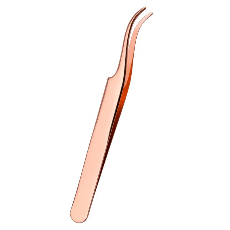 1Pc Lash Tweezers Eyelash Extensions Makeup Tools Stainless Steel Eyebrow Eyelash Tweezers Professional Lash Applicator Tool