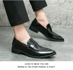 Wedding Leather Shoes For Men Classic Casual Business Shoes Male Green Loafers Social Party Purple Leather Oxford Shoes Man