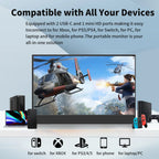 14" Full HD Portable Monitor 100%SRGB 16:10 for Suitable for laptop expansion dual screen solution for Enhanced Productivity
