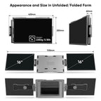 SIBOLAN 16" 2.5k Portable Dual Laptop Monitor 14" Optional 16:10 HDR 2560*1600P UHD Triple Folding Display for Laptop Windows