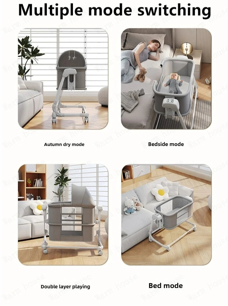 Portable Child Beds Multifunctional Children Folding Newborn Baby Cribs Child Beds Luxury Baby Bassinet Bedside Crib