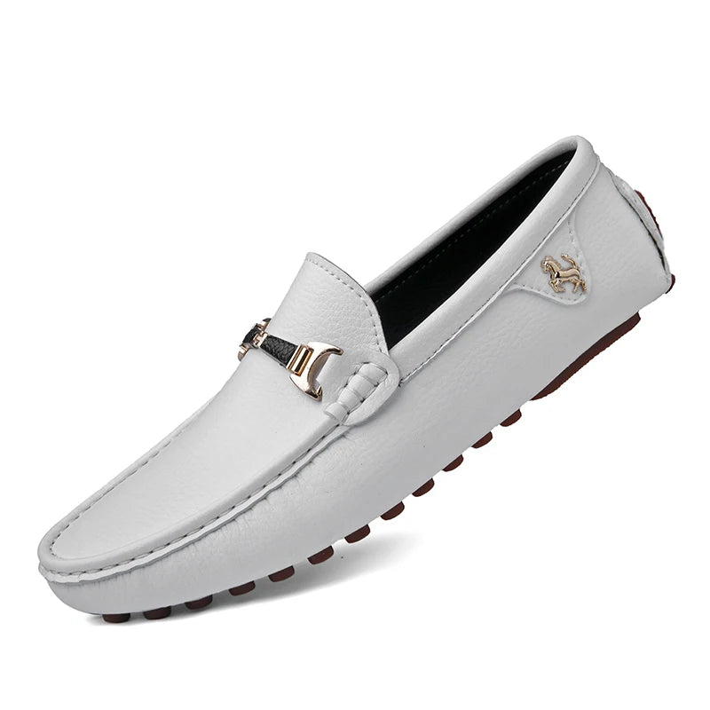 Men's Leather Shoes Drving Shoes Soft Comfortable Slip on Office Man Formal Shoes Wedding Party Casual Shoe Breath Lazy Loafers