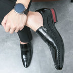 Luxury Dress Shoes Man Classic Leather Shoes Brand Men's Italian Shoes Pointed Toe Business Formal Shoes For Men Oxfords Loafers