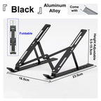 Adjustable Laptop Stand Aluminum Alloy Desktop Holder Foldable Portable Bracket for Macbook Air Pro  Notebook Tablet Pad Cooling