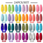 Mtssii 20/40/60Pcs Nail Gel Polish Set Kit Nude Pink Glitter Nail Art UV Gel Manicure Set Vernis Semi Permanent Base Top Coat