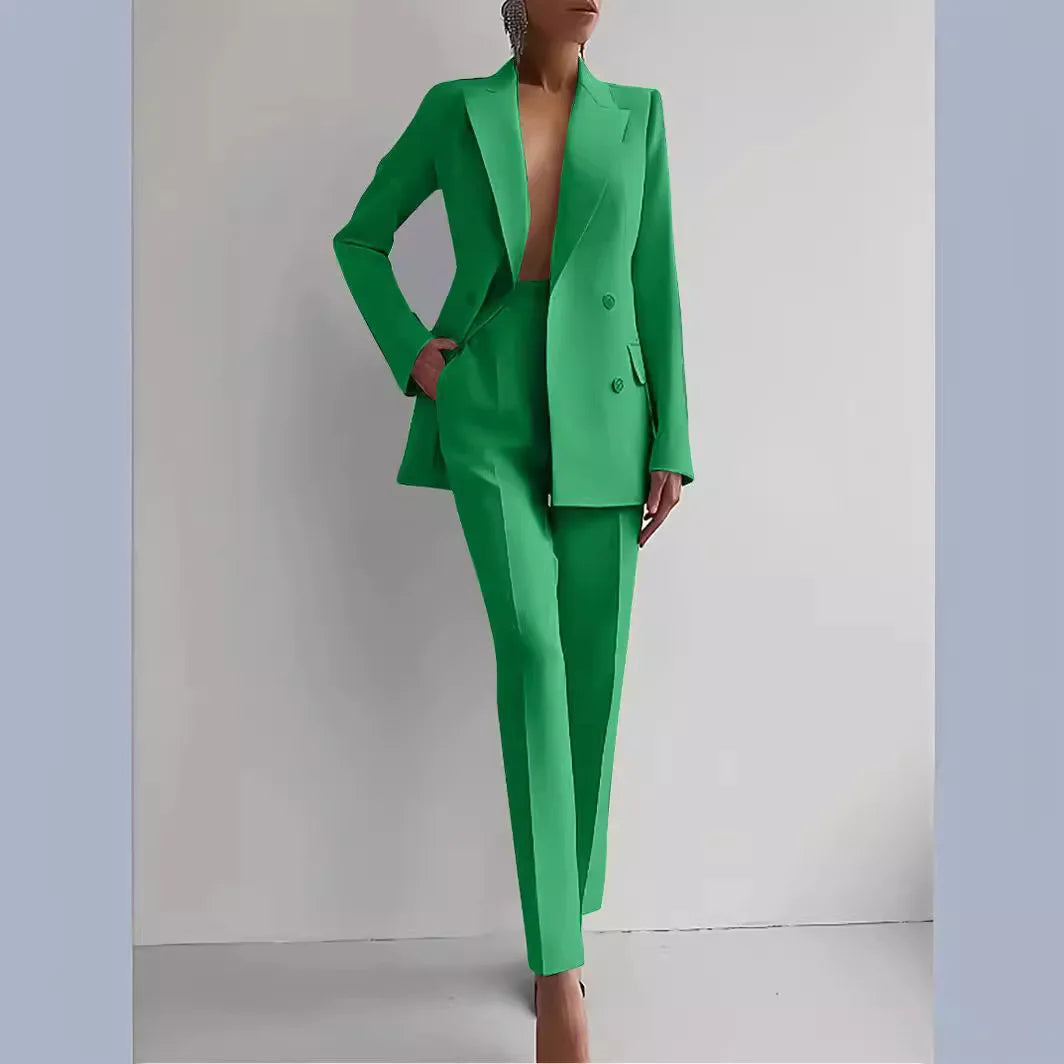 2025 Spring Hot Selling Commuting Elegant New Comfortable Trendy Fashion Elite Leisure Professional Clothing Women's Suit Set