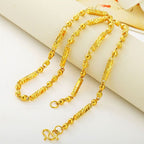 Plated Color 18K Gold Real Gold Necklace Gold Necklace Domineering Fashion Trendy 24K 999 Men's Gold Necklace Pendant Gifts
