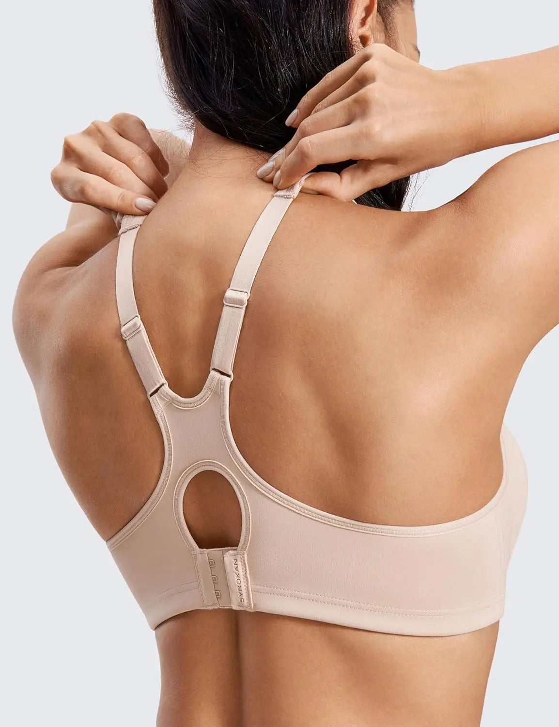 High Impact Sports Bras for Women High Support Unlined Underwire Racerback No Uniboob Workout Bra