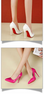 2025 Fashion High Heels 35-45 Plus Size Women Shoes 12cm Thin Stiletto Banquet Wedding Shoes Sexy Pointed Toe Ladies Party Shoes