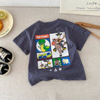 Hot Cartoon Print Baby Boys Clothing Baby Clothes 1 To 7 Years Boy Outdoor Clothes For Children Boy Child T Shirt Top Shirts