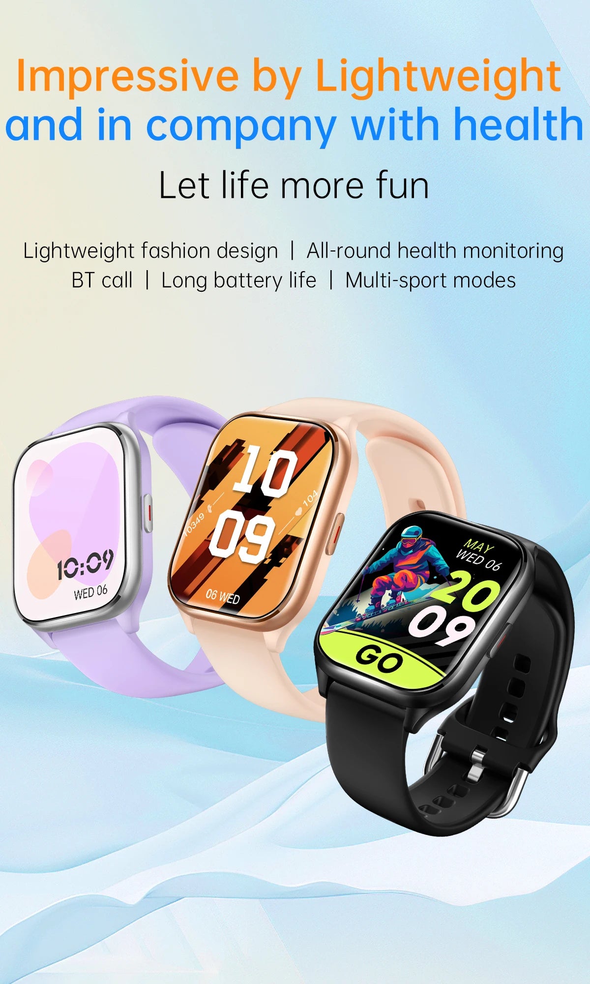 Smart Watch Hebrew Language 1.85inch Full Touch Screen Make/Answer Phone Calls Notification Reminder Smartwatch For Android IOS