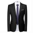 New Men Pure Color Formal Business Social Office Suit Slim Fit Jacket Male Wedding Dance Party Tuxedo Dress Simple Blazers Homme