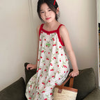 Girls Dress for Teens 11 12 to 13 Years Blue Floral Dress Summer Kids Clothes Casual Sleeveless Children's Dresses 140 150 160cm