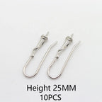 (1941) 20MM 24K Gold Color Plated Carved Earring Hook Jewerly Making Diy Jewelry Findings Accessories