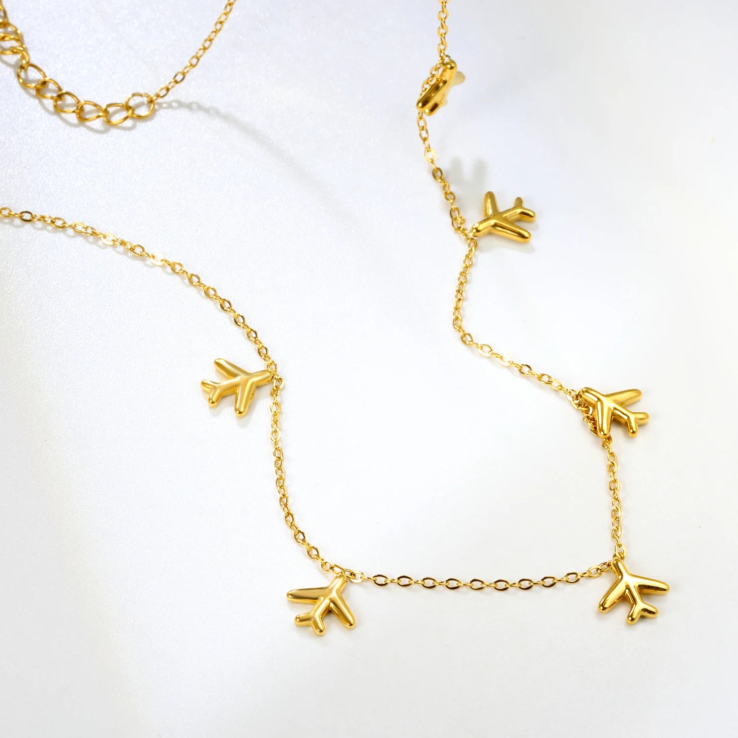 LUXUKISSKIDS Trendy Korean 5 Stars Charms Clavicle Choker Steel Fairy Woman Eight-Pointed Star with Shiny Zirconia Neck Collier