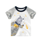 2-8T Toddler Kid Baby Boys Clothes Summer Cotton Top Infant Short Sleeve T Shirt Fashion Cute Tee Boys Tshrit Outfits