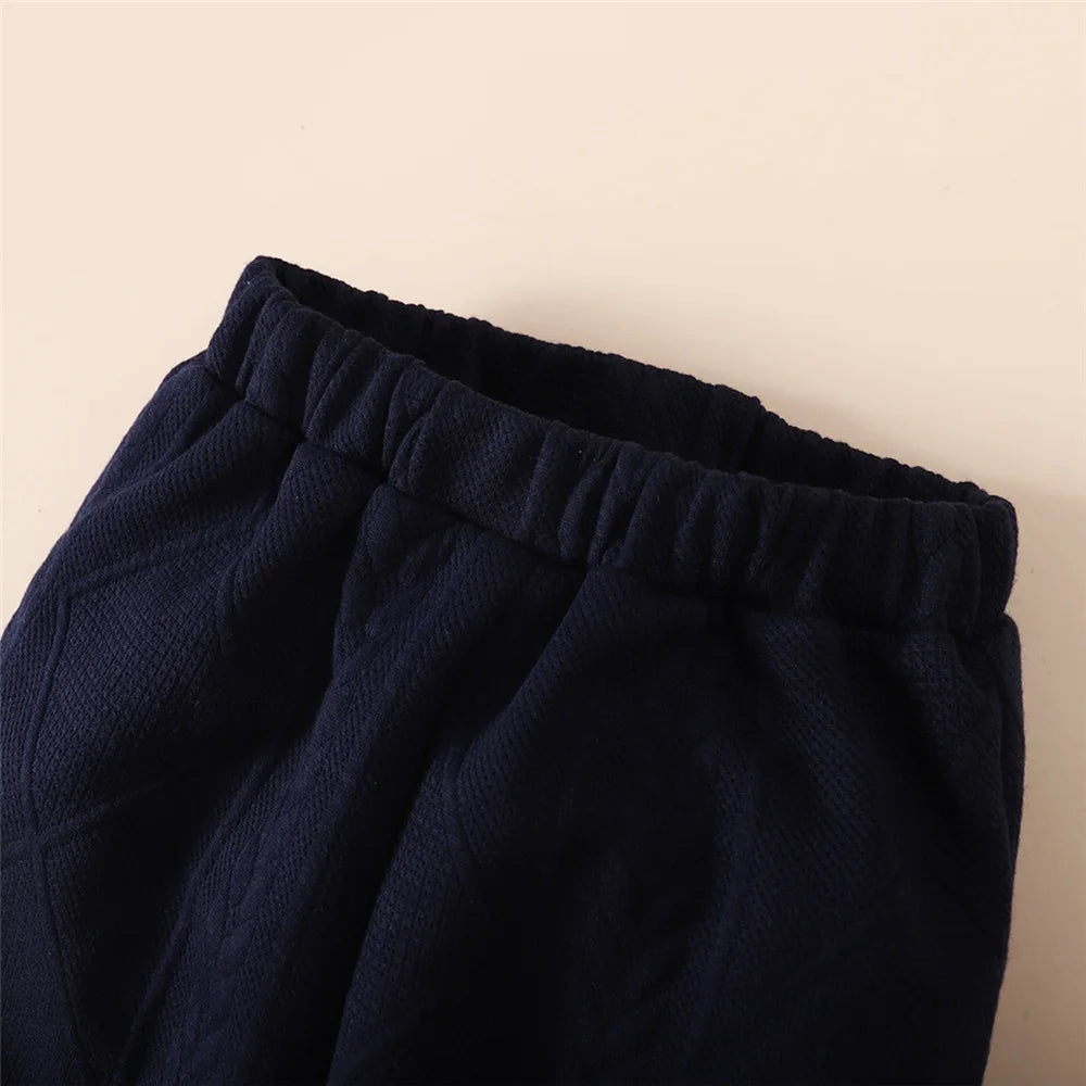 1-6 Years Kids Boy Clothes Set Long Sleeves Color Blocking Sweater + Pants 2PCS Autumn&Winter Children Boy Sport Fashion Outfit