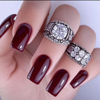 Artificial Press On False Nails Long Acrylic Faux Ongle For Girl Gluing Dark Brown Full Cover Finger Tips Manicure Tool