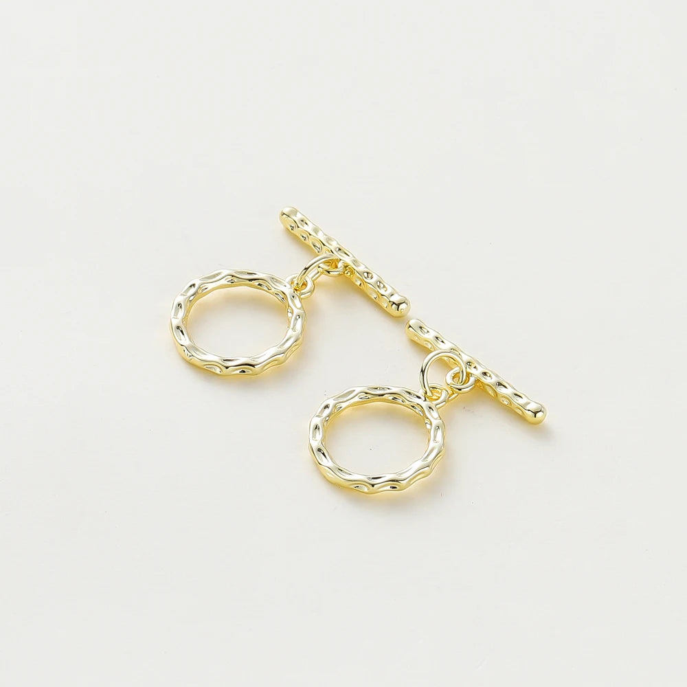 2-6Sets 14K/18K Gold Plated Brass OT Clasp Toggle Clasps Connector for DIY Bracelet Necklace Jewelry Making Findings Accessories