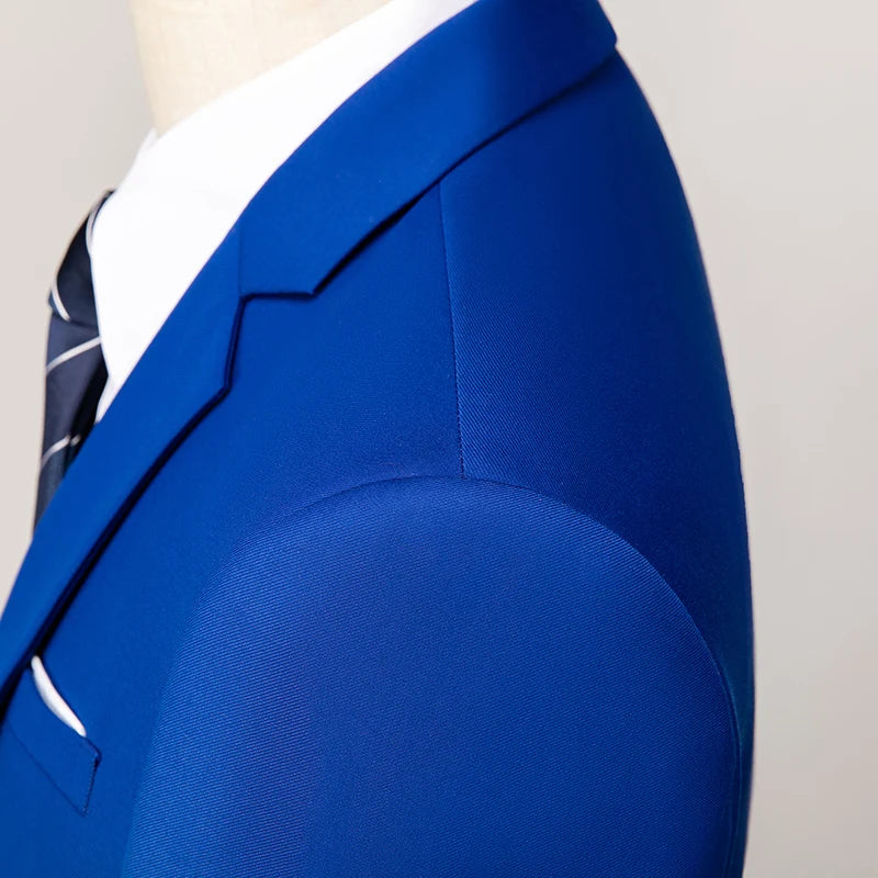New Men Pure Color Formal Business Social Office Suit Slim Fit Jacket Male Wedding Dance Party Tuxedo Dress Simple Blazers Homme