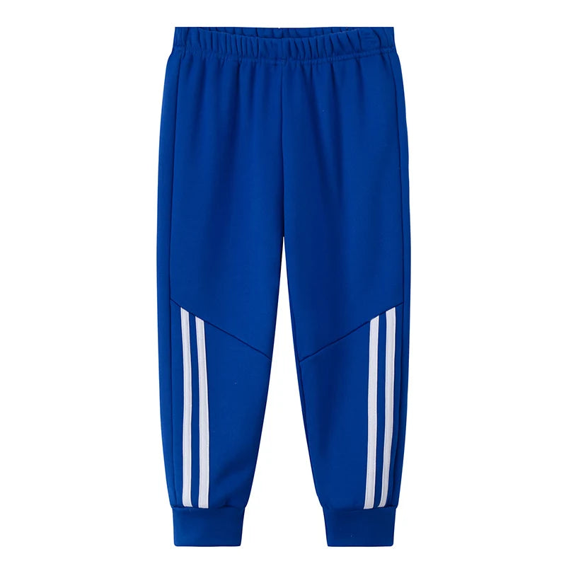 1/3 Piece Set Autumn And Winter Children's Mmulti-color Sports Thick Sweatpants For Boys And Girls With Plush Warm Casual Pants