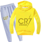 Kid Clothes Hooded Hoodie +Pants Suit Boy 3-12 Years Spring Autumn Sweatshirt Football CR7 Tracksuit Children Holiday Sportsuit