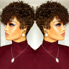 Afro Kinky Curly Wig Human Hair Short Wigs For Woman Human Hair 100% Natural  Brazilian Hair Wigs Full Machine Made