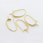 (1941) 20MM 24K Gold Color Plated Carved Earring Hook Jewerly Making Diy Jewelry Findings Accessories