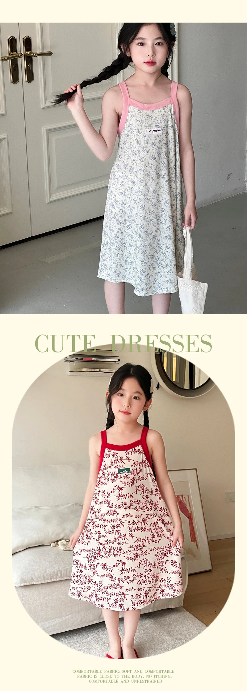 Girls Dress for Teens 11 12 to 13 Years Blue Floral Dress Summer Kids Clothes Casual Sleeveless Children's Dresses 140 150 160cm