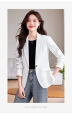Bright Red Women's Suit Jacket, Stylish Fitted Coat, Black Asian-sized Young Girl Blazers. New 2026