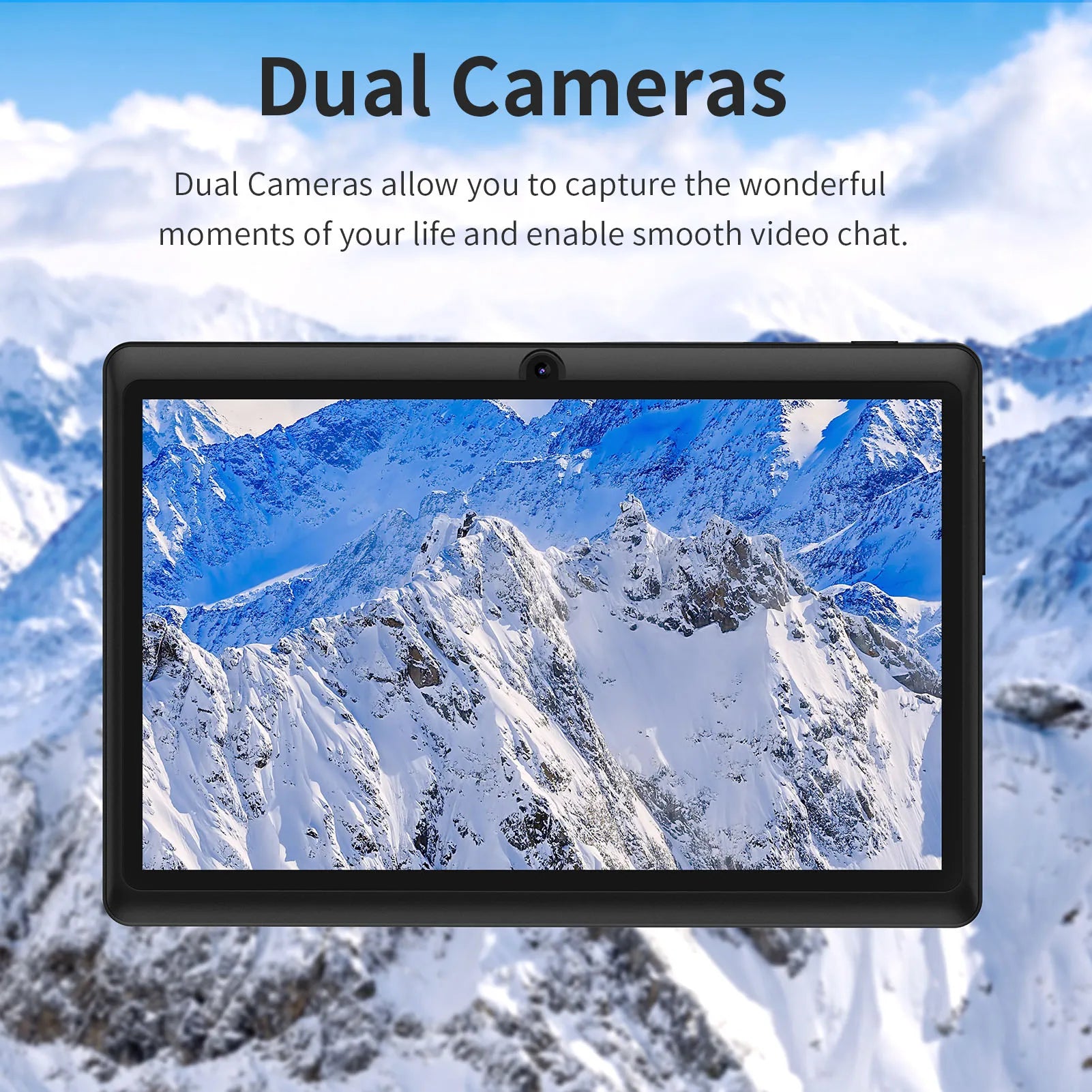 Pritom 7 Inch Tablet PC, Android 13 Quad Core, 4GB(2+2GB Virtual) RAM 32GB ROM, WiFi, Dual Camera, USB C, with Leather Case