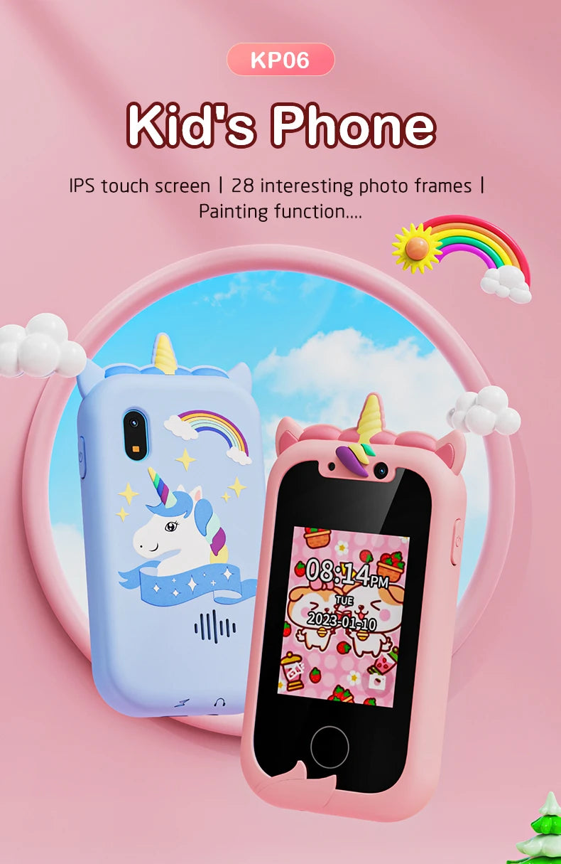Kids Smart Phone Camera Toys Touchscreen Learning Toy for 3-12 Year Old Boys Girls Phone MP3 Player Christmas Birthday Gifts