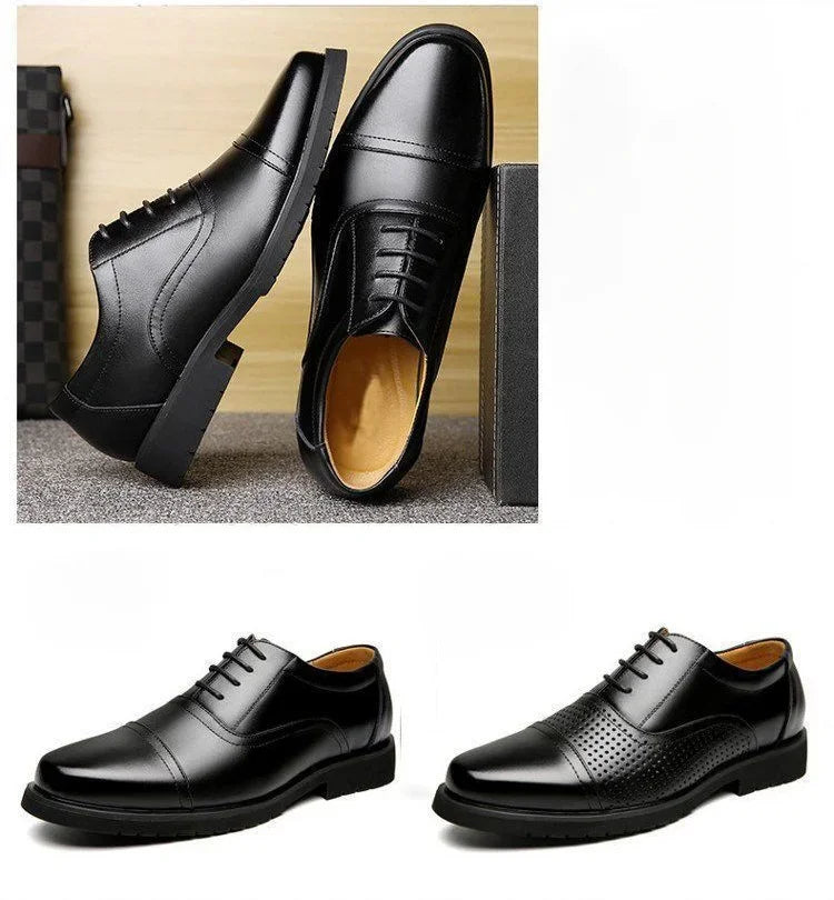 Social Shoe for Men Black Dress Shoes Man Business Spring Autumn Gentleman Elegant and Classic Legitimate Leather Suit Official
