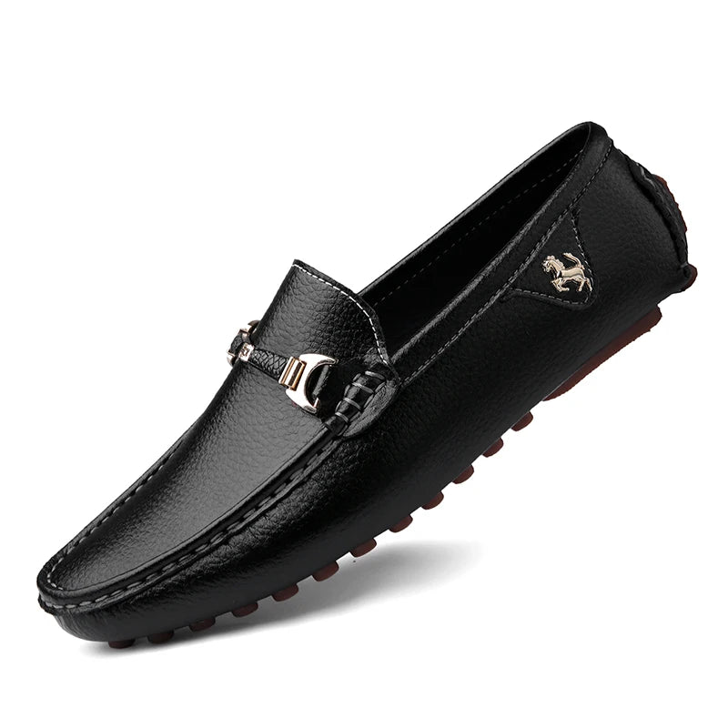 Men's Leather Shoes Drving Shoes Soft Comfortable Slip on Office Man Formal Shoes Wedding Party Casual Shoe Breath Lazy Loafers