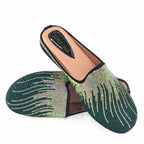 Venus Chan Elegant Flat Shoes for Woman Fashion Comfortable Party Slippers 2024 Latest Design Nigeria Gold Color Half Shoes