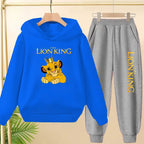 Kids Hoodie Girls Boys Clothing Lion Simba Hoodies Autumn Winter Top+Pants Aged 3 to 14 Children's Suit Tracksuit Sportwear Sets
