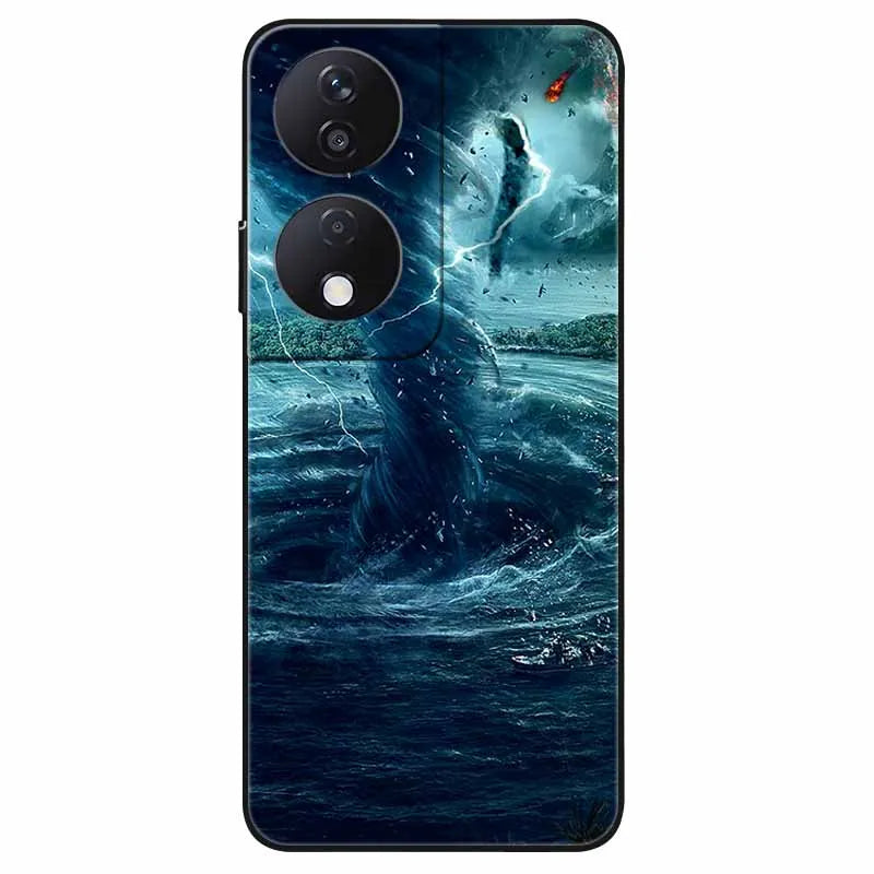For Honor 90 Smart 5G Case 6.8'' Animal Painted Wolf Lion Silicon Phone Cover For Honor 90 Smart TPU Coques Protect Shell Capa