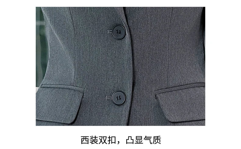 AIyssa Fashionable professional women's clothing, high-quality two-piece suit jacket + skirt. Sophisticated and elegant