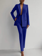 2025 Spring Hot Selling Commuting Elegant New Comfortable Trendy Fashion Elite Leisure Professional Clothing Women's Suit Set