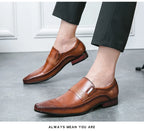 Luxury Dress Shoes Man Classic Leather Shoes Brand Men's Italian Shoes Pointed Toe Business Formal Shoes For Men Oxfords Loafers