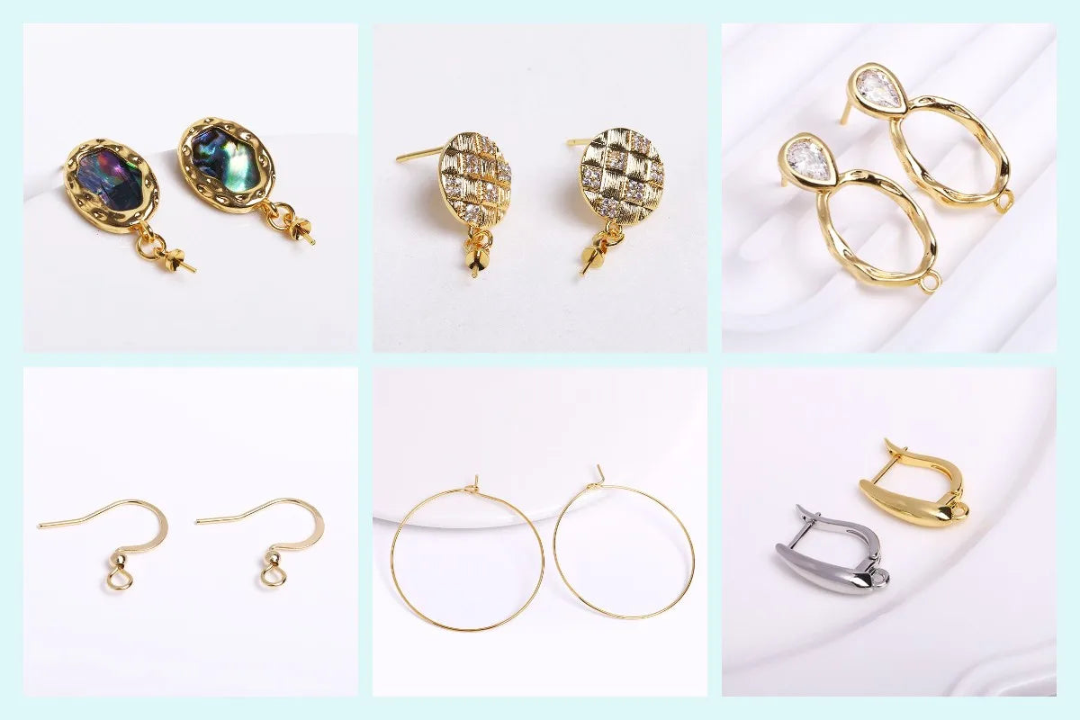 Multi Types 14K/18K Gold Plated Round Bead Frame,Brass Metal Circle Frame Connectors Spacers Beads,DIY Beading Jewelry Making