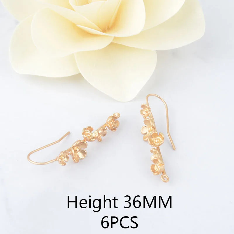 (1941) 20MM 24K Gold Color Plated Carved Earring Hook Jewerly Making Diy Jewelry Findings Accessories