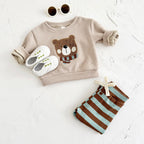 Baby Boy Clothes Winter Autumn Infant Suit Sets Girl Long-Sleeved Cute Bear Top Pants Kids Children 0-3 Years Toddler Outfits
